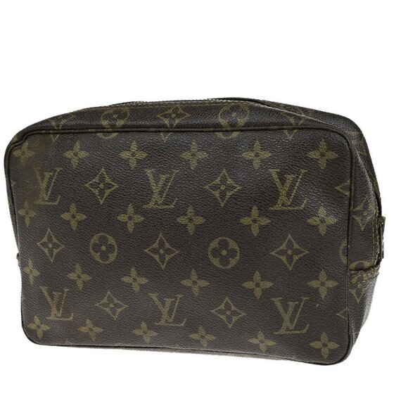 LOUIS VUITTON Trousse Toilette 23 Clutch Hand Bag Monogram Brown - Picture 1 of 16